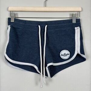 Hollister Shorts Women XS Micro Mini Sweat Spell Out Logo Patch 2000s Junior